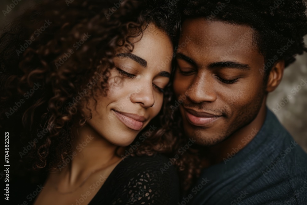 Diverse Couple Embracing Love Diverse Couple Embracing Love
