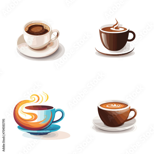 set of coffee cup icons