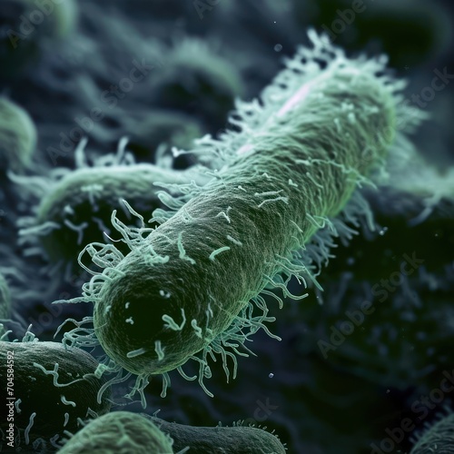 Microscopic Photo of Klebsiella Pneumoniae - AI Generated Digital Art