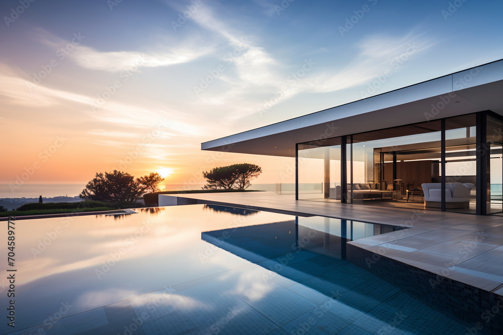 Modern villa with infinity pool and stunning sea view