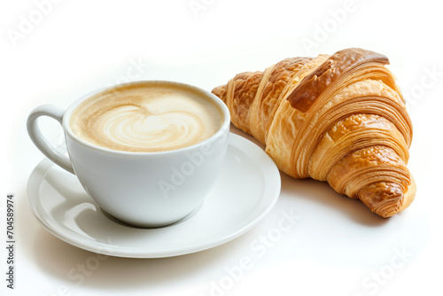 cup of coffee and croissant