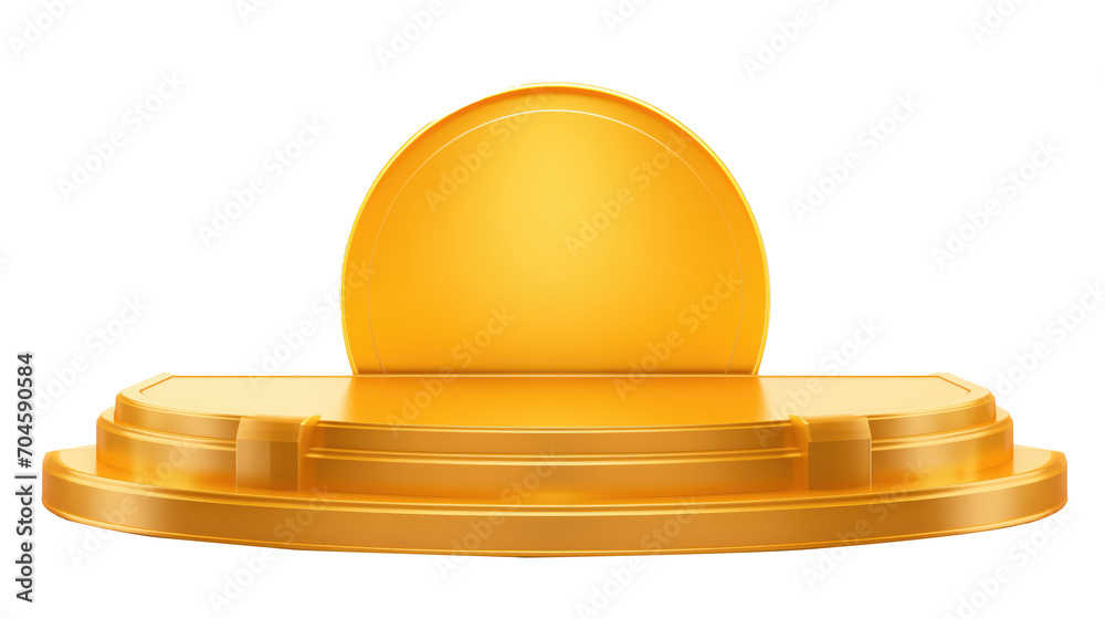 Empty golden podium for product display isolated on transparent background. Design for Chinese New Year celebration, advertising or product presentation, banner, flyer. Empty golden podium for product display isolated on transparent background. Design for Chinese New Year celebration, advertising or product presentation, banner, flyer.