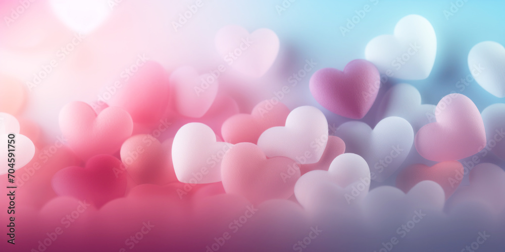 Hearts abstract background. Valentines day background banner Hearts abstract background. Valentines day background banner