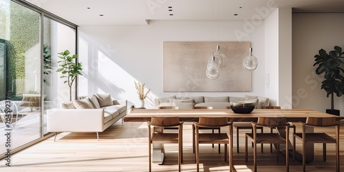 Contemporary home decor - dining and living area