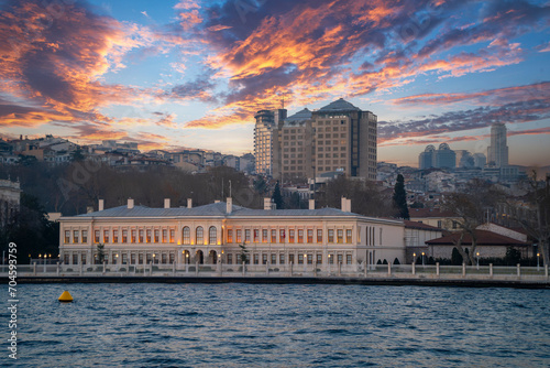 Dolmabahce Palace  view from Bosphorus in Istanbul photo