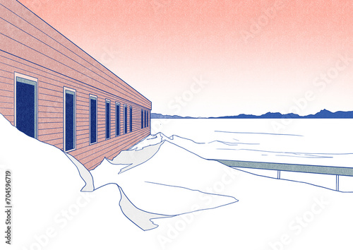 Maison pendant l'hiver