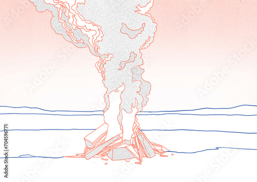 Feu sur la banquise