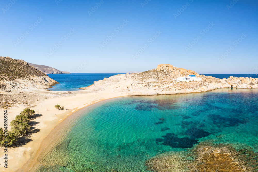 The beach Agios Sostis of Serifos island in Cyclades, Greece