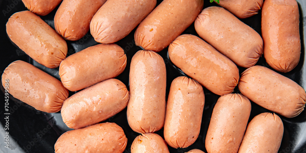 sausages chicken or pork fresh meat product tasty healthy eating cooking appetizer meal food snack on the table copy space sausages chicken or pork fresh meat product tasty healthy eating cooking appetizer meal food snack on the table copy space