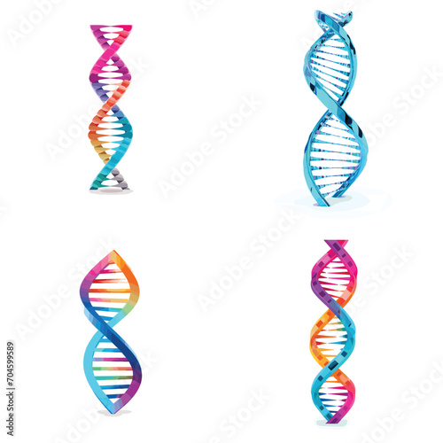 set of DNA icons