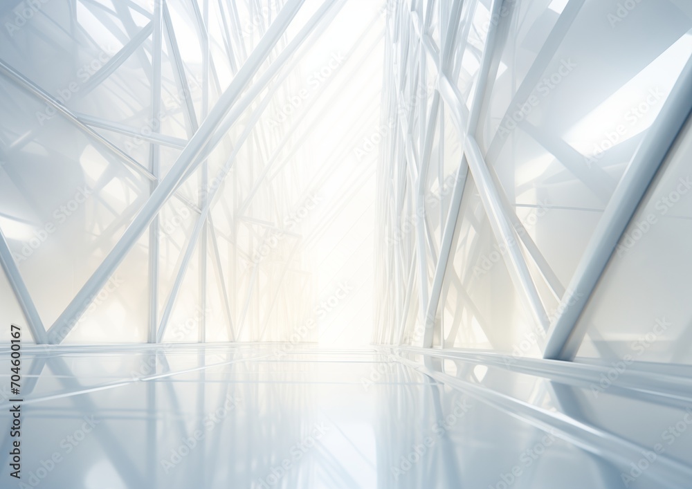 Fototapeta premium abstract geometric white background