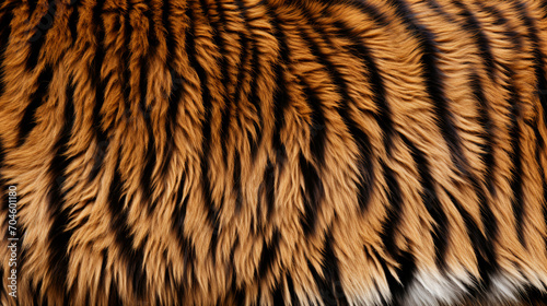 texture of real tiger skin fur  AI Generative.