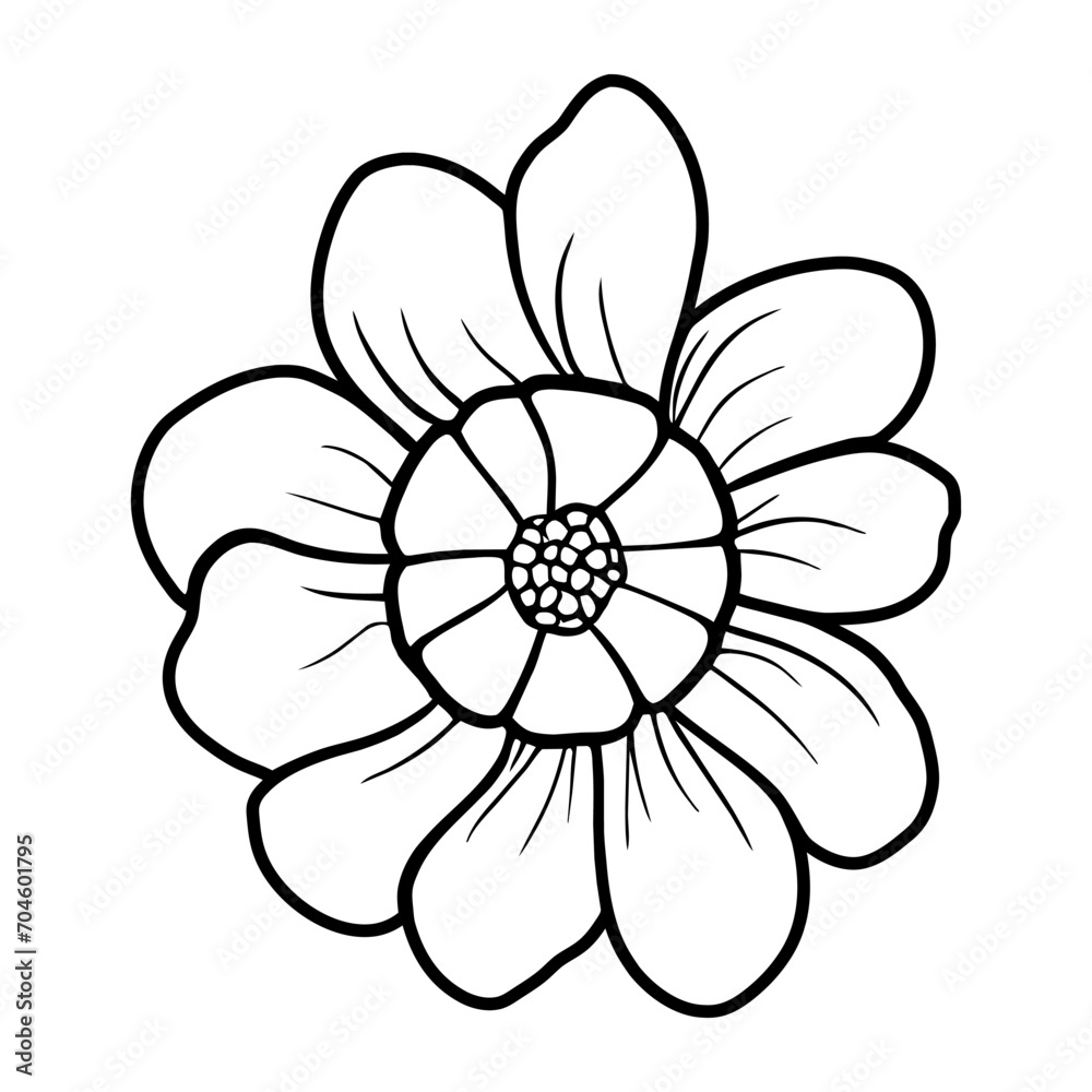 Hand drawn simple flower illustration Hand drawn simple flower illustration