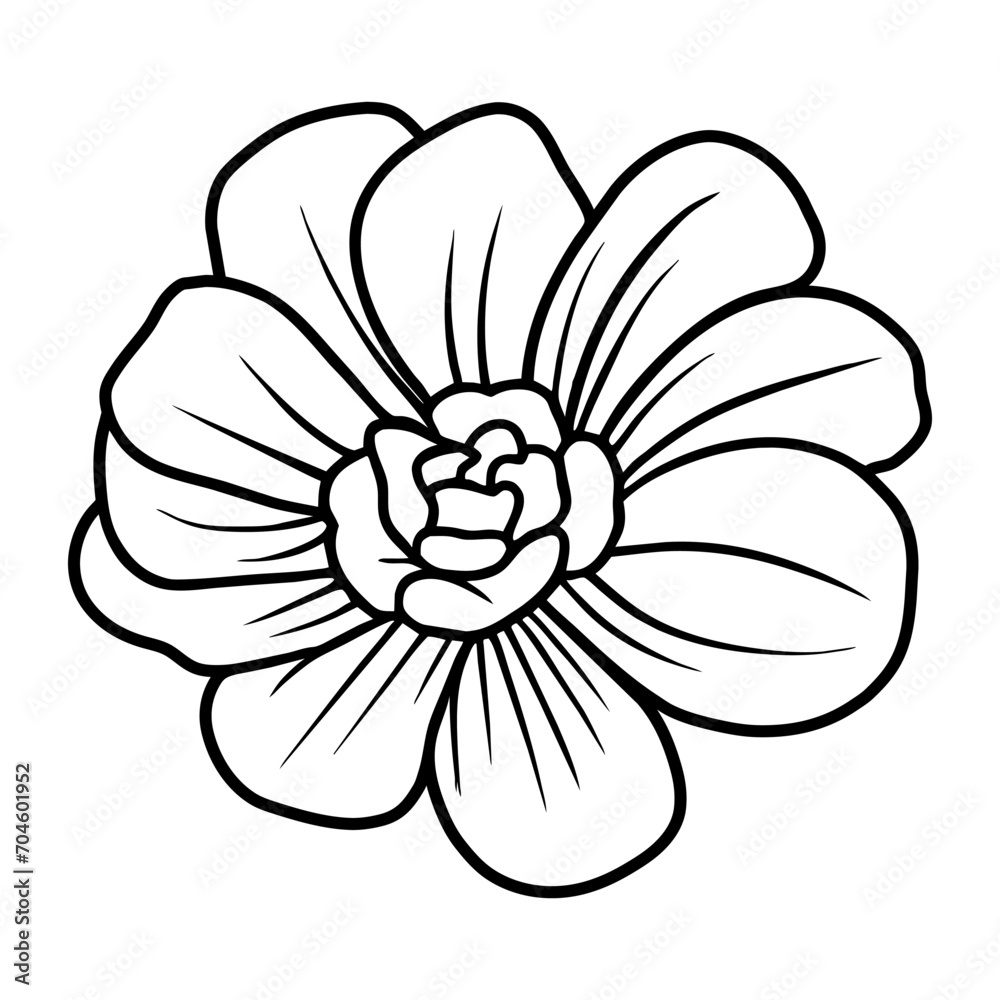 Hand drawn simple flower illustration Hand drawn simple flower illustration