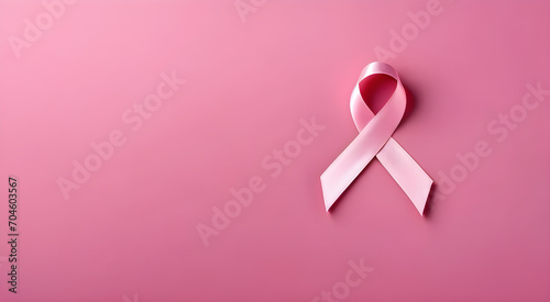World cancer day, cancer ribbon. Ai Generative