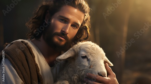 hands of God reaching out to a lost sheep—a powerful and evocative image depicting the biblical theme of divine rescue, grace, and the shepherd's love,