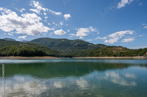 Alfedena, Abruzzo. The Montagna Spaccata lake photo