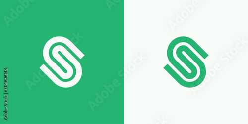 s letter logo, spiral monogram vector design photo