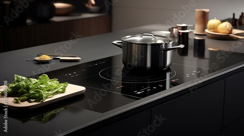 sleek and modern stove photo