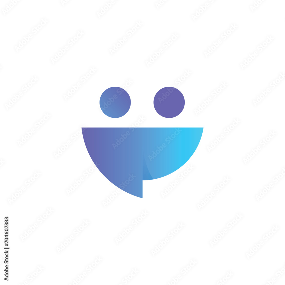 Dialog smile two mens amblem vector design Dialog smile two mens amblem vector design