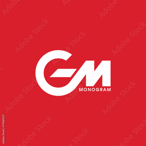 GM and MG logo design, monogram, letter, vector