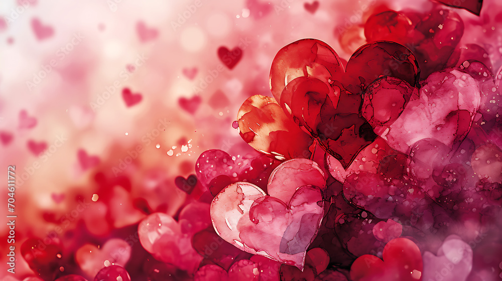 Love Infusion: Romantic Valentine's Day Bliss in Watercolor Hearts Love Infusion: Romantic Valentine's Day Bliss in Watercolor Hearts