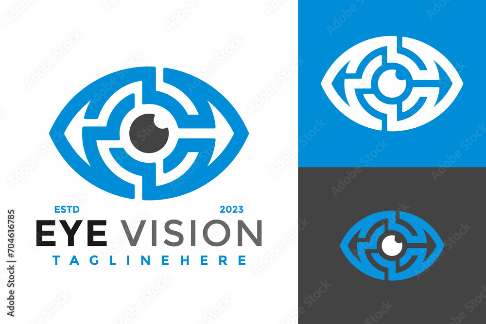 Letter C Eye Vision Logo design vector symbol icon illustration Letter C Eye Vision Logo design vector symbol icon illustration