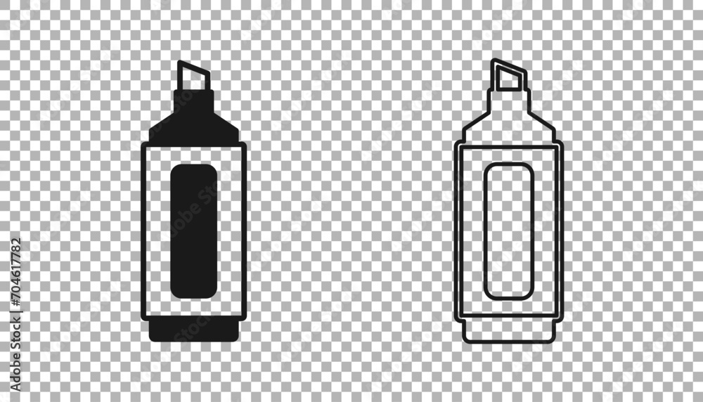 Obraz premium Black Marker pen icon isolated on transparent background. Vector