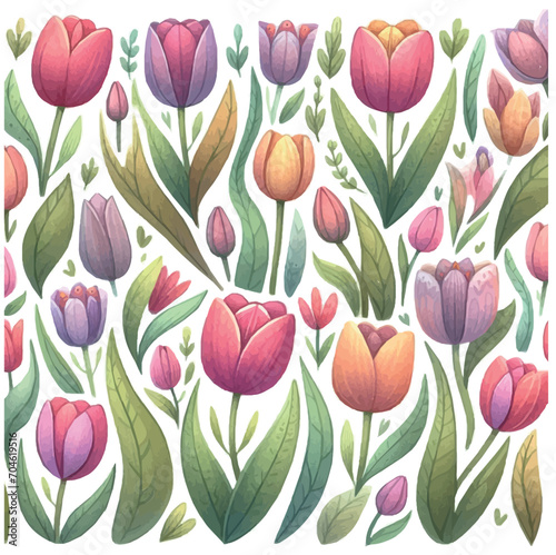 tulips. floral background. background with tulips. pattern with tulips