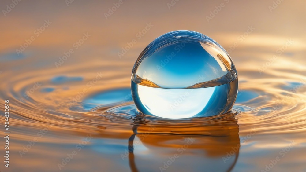 drops of water A water drop in the shape of a sphere, showing the surface tension and the reflection of water. drops of water A water drop in the shape of a sphere, showing the surface tension and the reflection of water.