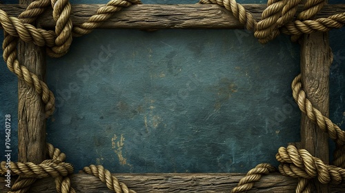 Nautical rope borders and frames with realistic textures, enhancing the maritime aesthetic in designs. [Rope frame details] photo