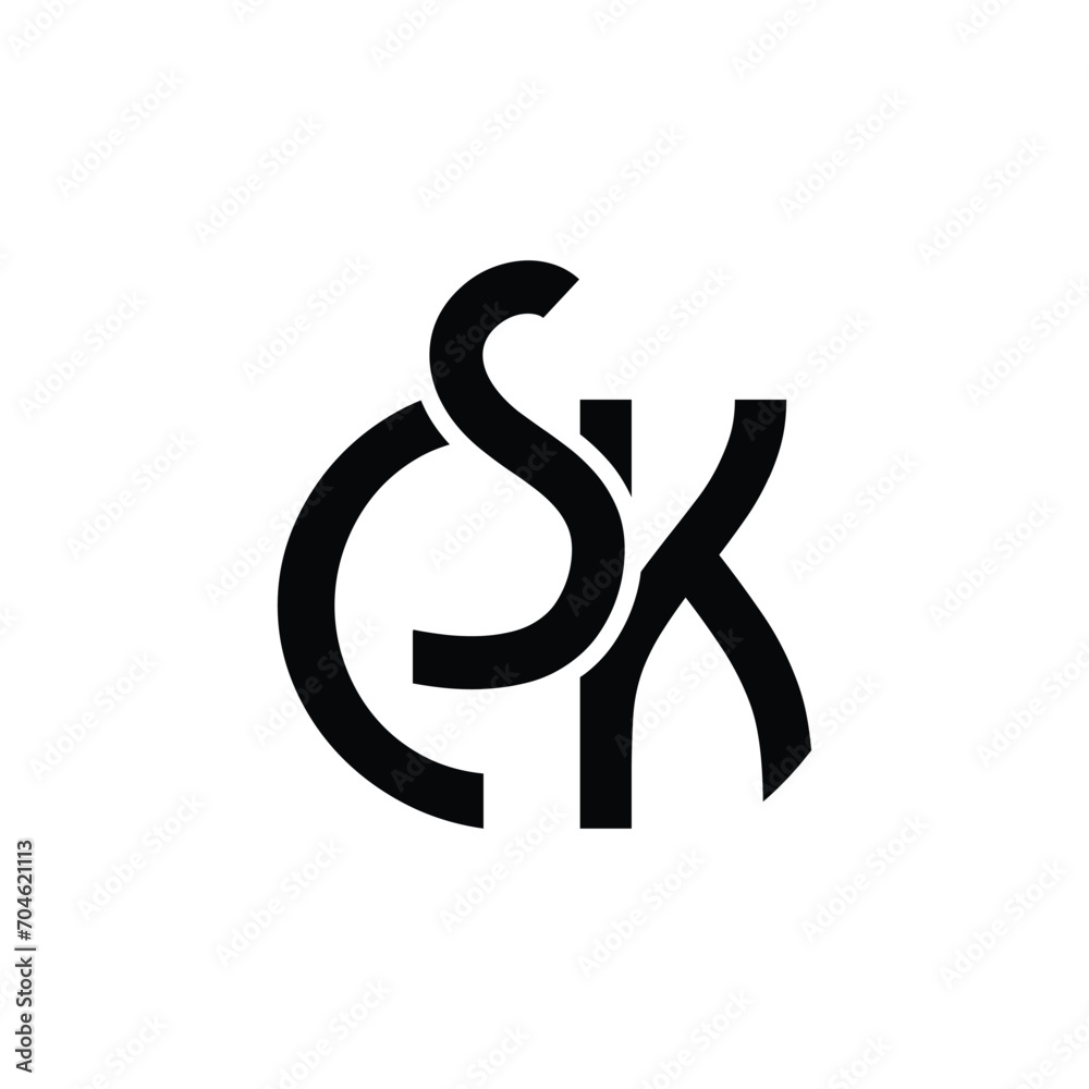 CSK monogram, lettering logo vector design CSK monogram, lettering logo vector design