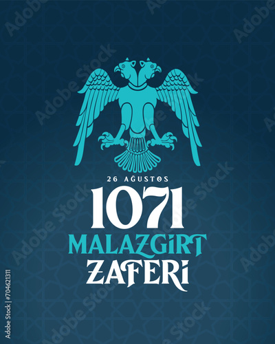 1071 Malazgirt Zaferi, anadolu selçuklu devleti. Translation: 1071 Malazgirt battle victory, Anatolian Seljuk State, illustration
