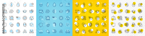 Vector icons set of Puzzle, Time management and Fingerprint line icons pack for web with Dermatologically tested, Veins, Thermometer outline icon. Service, Augmented reality. Vector