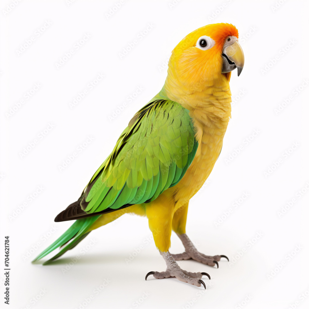 Obraz premium parrot on white background isolated