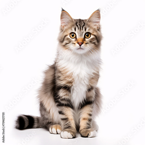 cat on white background isolated