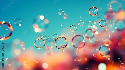 Wallpaper Mural Colorful bubbles floating in the air Torontodigital.ca