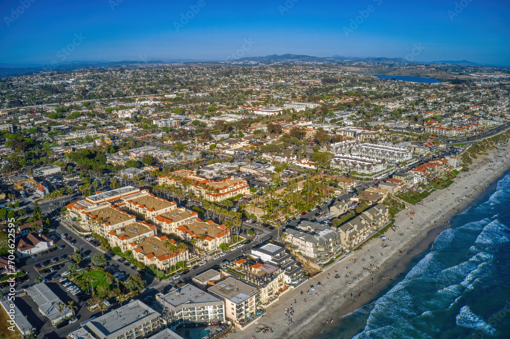 Aerial View of the Coastal California City of Carlsbad