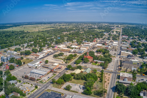 Aerial View of Gonzales, Texas in Summer photo