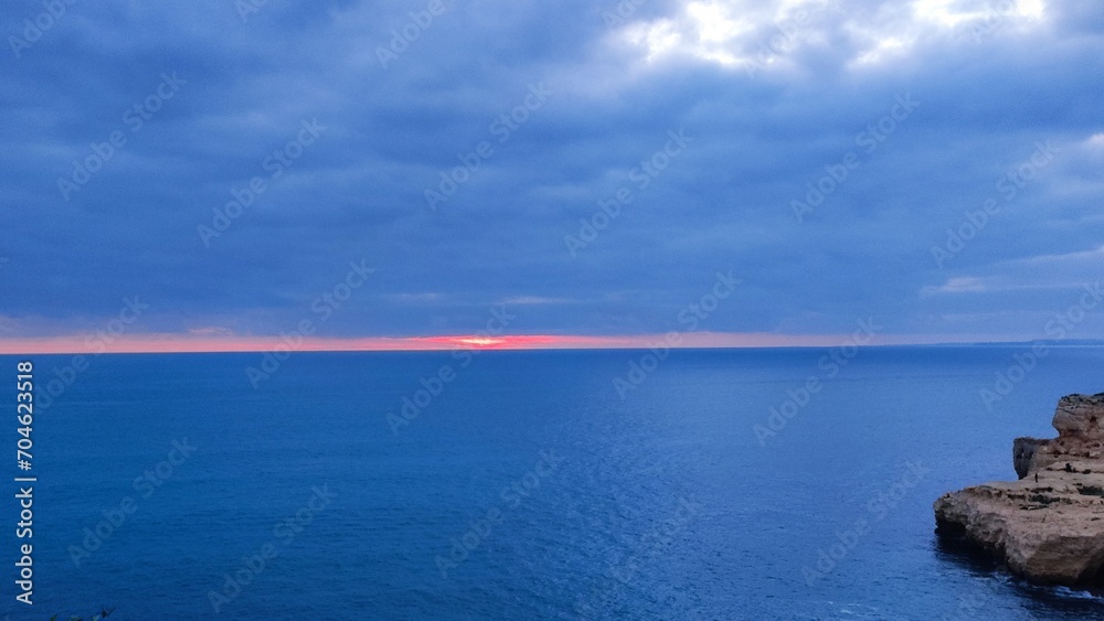 Fototapeta premium very blue sunset