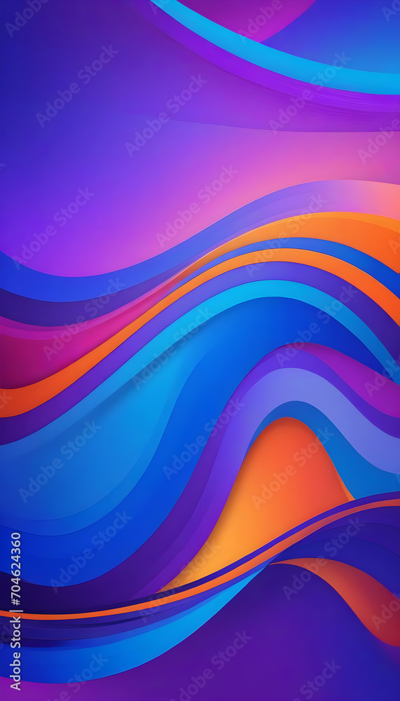 Abstract vibrant colored background - blue orange and violet tones