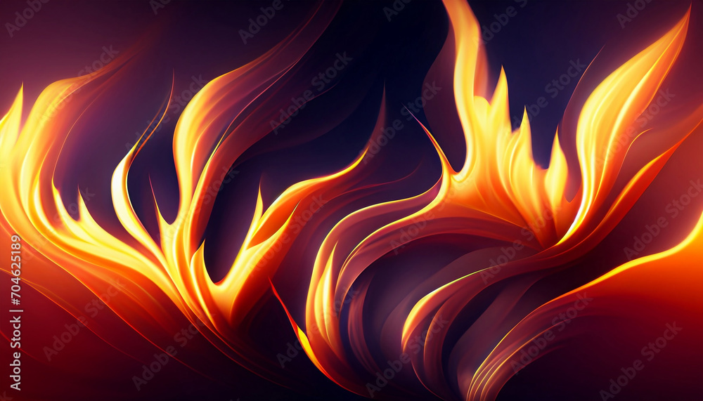 Fototapeta premium Flame motion on abstract background. Red fire texture, orange burn light.