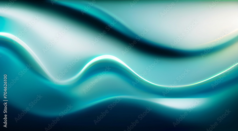 Fototapeta premium Abstract blue water waves background with liquid fluid texture
