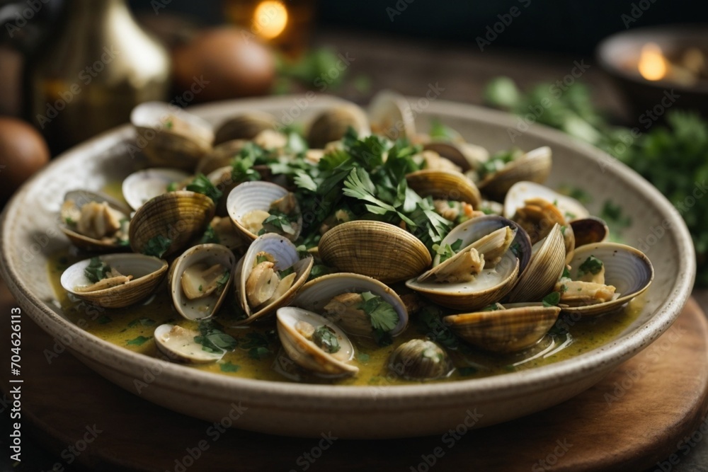 mussels with garlic and herbs (Amêijoas à Bulhão Pato) mussels with garlic and herbs (Amêijoas à Bulhão Pato)