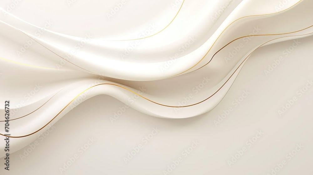 Obraz premium Abstract wave design pastel white and cream color paint.