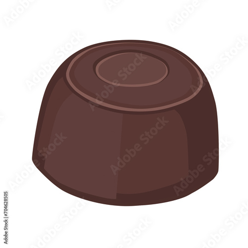 a round chocolate candy
