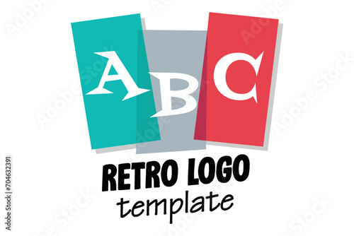 Retro Logo Template | Classic Look of 50s and 60s Mid Century Logos | Vintage Design Elements photo