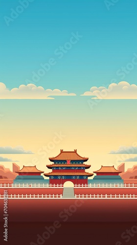 The Forbidden City under the blue sky