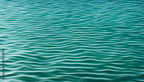 Dark blue green abstract background. Reflection of light on a smooth surface of water with small waves. Seascape. Marine. Tidewater green background with copy space for design. Web banner.