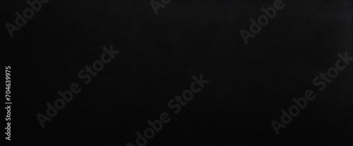 Black abstract background. Black fabric texture background. Wide banner. photo